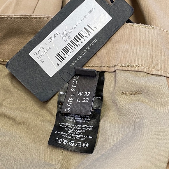 Slate & Stone Khaki Chinos Men 32W X 32L Men’s Slacks - Picture 8 of 10